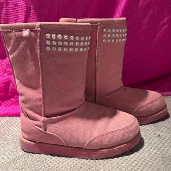 Pink boots with rhinestones - Picture 2 of 4